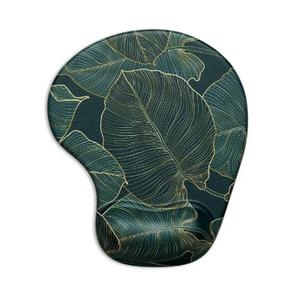 Ergonomic Mouse Pad with Gel Wrist Support Wrist Rest Smooth Surface Non-Slip PU Base Comfortable Office Supplies Pain Relief, Palm Texture