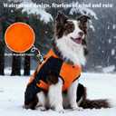 Dog Coat Dogs Jacket Waterproof Reflective Adjustable Dog-Winter Coats for Small Dogs Dachshund Coat-(Orange, Small)