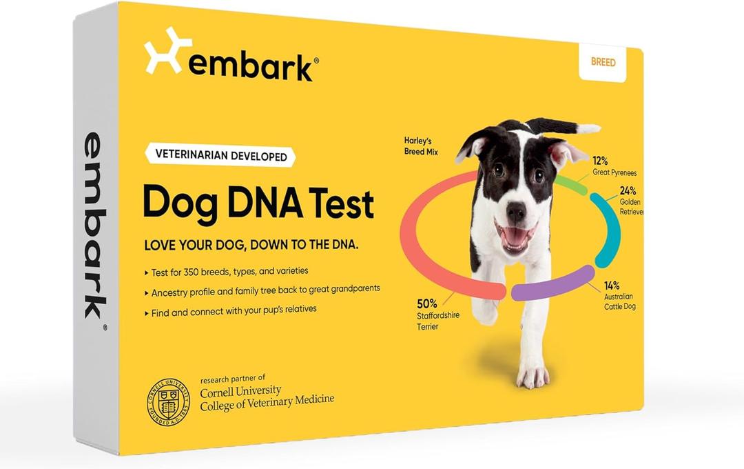 Embark Breed Identification Kit - Most Accurate Dog DNA Testing Kit - 99% Breed Ancestry Accuracy for Mixed Breed Dogs - Plus Relative Finder & Family Tree