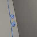 Monte Carlo Collection Shower Door Towel Bar (30, Flat Troll Blue)
