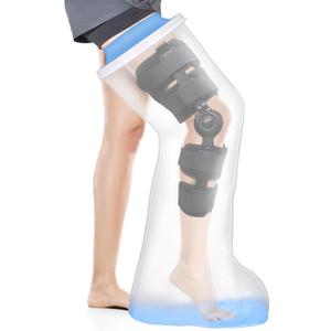 Waterproof Extra Wide Full Leg Cast Cover for Shower with Non-Slip Bottom, Extra Large Watertight Leg Cast Protector for Thigh Foot Ankle Surgery Wounds, Knee Immobilizer/Brace, Walking Boots,Reusable