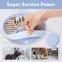 2 in 1 Slow Feeder Dog Bowls with Suction Cups,Silicone Lick Mat for Dogs,DIY Wet or Dry Food,Dishwasher Safe,Blue,Spatula+UU Bowl+Cyclone Lick Pad