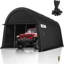 COBIZI Carport Canopy 12x20 Heavy Duty Portable Garage with Removable Doors & Vents, Galvanized Frame(Outperforms Metal) Car Port Canopy Tent with All-Season Tarp for Outdoor Storage Shed Car (Dark Gray)