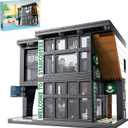 CSNRHG Coffee Shop Building Blocks Toys City Street View Architecture Model Set Birthday Age 6+ Children Teens Adult 581 Pieces