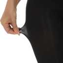 Women Ultra Soft 50 Denier Silky Tights Semi Opaque Solid Color Pantyhose High Waist Footed Stockings (Black)