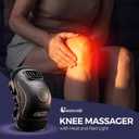 Knee Massager with Heat, Portable & Cordless Massager with 5000 mAh Built-in Battery and Vibration Massage, Knee Support for Home & Office Use, for Seniors & Athletes (2pcs)