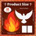 Fuutreo 96 Pcs Large Size Come Holy Spirit Fire Flame and Dove Pigeon Paper Cutouts Decorations Pentecost Religious Decor Stickers for Classroom Bulletin Church Sanctuary Sunday School Decorations