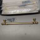 Asidrama 6 Pack 7.5 Inch(192mm) Brushed Brass Kitchen Cabinet Handles, Gold Cabinet Pulls Kitchen Cabinet Hardware for Cupboard Drawer Pulls