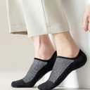 Mottee&Zconia No Show Sock Low Cut Ankle Short Socks for Men Basic Casual Anti-skid Cotton Socks with Non Slip Grips, size 8-11