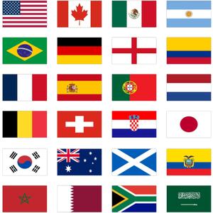 World Soccer Tournament Flags 2026, 24 Countries Flag 5x3 ft for World Cup Decorations, Double Side Flag with 2 Grommets, International Flags for Hotel Stadium Clubs Garden Street Decor (Set 1)