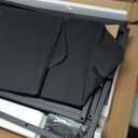 PRAISUN 55 Inch L Shaped Desk with Power Outlets and USB-C Port, Computer Corner Home Office Desk with File Fabric Drawers and Movable Monitor Stand, Larger Storage for Gaming, Work, Black