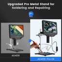 Andonstar AD409 Pro HDMI Digital Microscope with Endoscope, 10.1 inch LCD Screen Soldering Microscope, 300X USB Electronic Camera for PCB Soldering, Windows PC Compatible