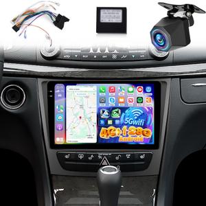 [4+128G] Upgrade Radio for Mercedes Benz E Class W211/CLS Class 2005-2008: 9 inch Android Incell Touchscreen W211 Stereo - Wireless Carplay and Android Auto, 5G/WiFi, GPS, BT 5.0 + Backup Camera