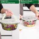 Taiuloo 3-Piece Salad Bowls with Lids, BPA Free Plastic Meal Prep Containers To Go for Lunch, Kitchen Food Storage & Serving Bowls for Salad, Snack, Fruit, Veggie, Pink