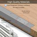 5pcs 48" Grey Metal Corner Protectors, Aluminum Self Adhesive Corner Guards, Metal Wall Edge Protector Strip, Furniture Corner Protectors, Edge Trim for Cabinets and Kitchen Islands(0.8"x0.8")