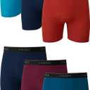 Hanes mens Underwear Boxer Briefs Pack, Cool & Breathable Cotton Moisture-wicking Underwear for Men, No Ride Up, Size L