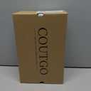 Coutgo Womens Platform Sandals Comfortable Arch Support Footbed Adjustable Ankle Strap Summer Beach Flat Sandals (7, Beige/Pu)