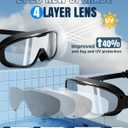 Rantizon Swim Goggles 2 Pack, Wide View Anti Fog&UV Swimming Goggles for Audlt, No Leak Pool Beach Essentials for Men Women, Size: Large for Adults