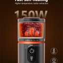 CONQUECO Portable Espresso Machine Travel: 12v Car Coffee Maker for Camping - Small Electric - 2.5 Mins Heating - 8 Cups Espresso for One Charge