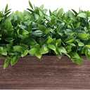 Winlyn 14" Artificial Boxwood Plants in Rectangular Wood Planter Farmhouse Greenery Arrangement Centerpiece Faux Potted Herb Plant for Wedding Dining Room Table Kitchen Windowsill Mantel Shelf Dcor
