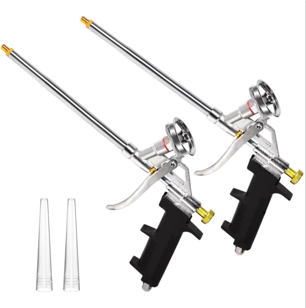 2X PU Spray Foam Gun, sealant Foam Gun, Spray Foam Distribution Gun, Spray Thermal Insulation Expansion Foam Gun, Used to Fill The Gaps of Sealed Windows