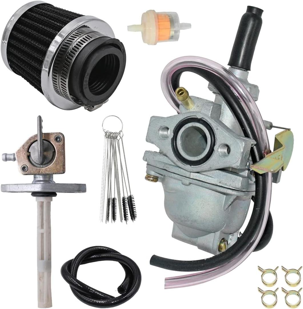 XR50 CRF50 Carburetor Fit for Honda CRF50F Z50 CRF XR 50R Z50R Z50A Mini Trail 50 Mini Bike Carb with Air Filter & Fuel Valve Petcock
