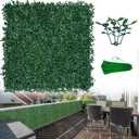 ODTORY Artificial Boxwood Wall Panels 20x20 inch 8Pcs, UV-Anti Faux Greenery Grass Hedge for Privacy ScreenFake Ivy Plant Fence for Outdoor Garden, Backyard, Balcony, and Indoor Home Decoration