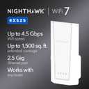 NETGEAR WiFi 7 Range Extender (EXS25) BE4500 Dual-Band Wireless Signal Booster & Repeater (up to 5 Gbps Speed) - Add up to 1,500 sq. ft., 45 Devices - WPA3 Security, Smart Roaming