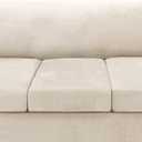 H.VERSAILTEX Sofa Cover 4 Piece T Cushion Sofa Slipcovers Couch Cover Furniture Protector Stretch T Cushion Sofa Covers for 3 Cushion Couch with 3 Individual T Cushion Covers, Ivory