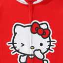 Hello Kitty Sanrio Girls Cosplay Hooded Coverall with Ears and Bow for Toddler and Big Kids, 3T (Red)