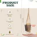 Weysat 10 Pack Hanging Orchid Planter Thai Bamboo Woven 4 Inch Bird Nest Style Orchid Hanging Basket Bamboo Flower Basket with Metal Hook for Trellis Gazebo Indoor Outdoor Wall Small Flower Planter, 19.69 Inches X 4 Inches X 4 Inches