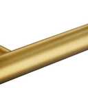 Toilet Paper Holder Brushed Gold, APLusee SUS304 Stainless Steel Round TP Hanger, Modern Bathroom Lavatory Tissue Roll Storage, 2 Pack