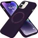 for iPhone 11 Case, Hard PC Back Drop Protective, Support Magnetic Car Holder, Soft TPU Bumper Shockproof Protective Silicone Thin Cover for iPhone 11, Deep Purple 9.1