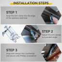Dreyoo Sink Clips for Kitchen Sink Installation, 12 Pack Heavy Duty Sinks Mounting Clips for Top Mount & Drop In Sinks, Upgraded Adjustable Brackets Fit 1-1/4 inch Countertop Thickness