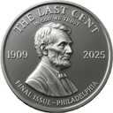 Final Lincoln Cent Commemorative Coin 19092025  Metal Tribute Collectible, Last Lincoln Penny Edition, Historical Souvenir Token for Collectors, Patriotic Display & Nostalgic Gift