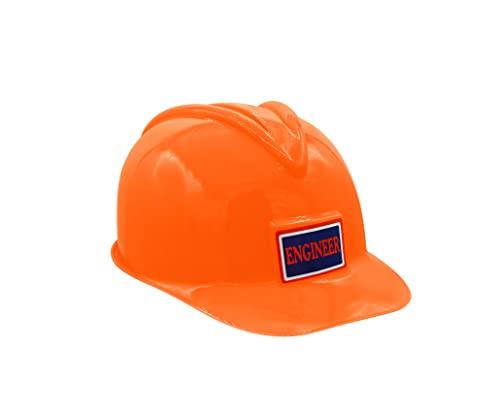 Nicky Bigs Novelties Adult Womens Plastic Novelty Construction Helmet Orange Engineer Hard Hat Road Worker Costume Theme Prop