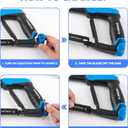 URASISTO Hacksaw Frame Set, 12 Hacksaw Frame, 6'' Hacksaw Frame and 10'' Mini Hacksaw, Including 8pc Extra Blades Multi-function for Metal Wood PVC Pipes