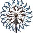 VEWOGARDEN Large Wind Spinners Outdoor, Metal Wind Sculptures & Spinners 360 Degrees Kinetic Wind Spinners for Yard and Garden 64 * 15.7 Inches