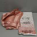 6 Pack Rectangle Plastic Dot Tablecloth Set, 54 X 108 Inch Plastic Table Cover, 12 x 108 Inch Satin Table Runners for Wedding Graduation Birthday New Year Party Decorations (White, Rose Gold)