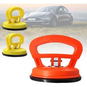 Car Body Dents Remover Puller Cups, 2025 New 3 Pack Car Dent Repair Puller Powerful Suction Dent Puller Kit, Heavy Duty Car Dent Remover for Cars Body, Glass, Screen, Objects Moving (Orange+Yellow)
