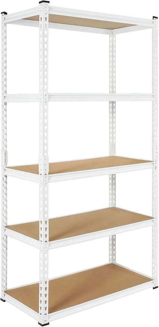 PACHIRA E-Commerce 72" Metal Shelving Units and Storage, 5 Tier Adjustable Storage Shelves Utility Shelf Industrial Shelving for Garage, Pantry, Kitchen, Living Room, 31.5" W x 16.5" D x 72" H