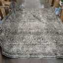 IMIYOKU Washable Rugs Living Room Large, Boho Vintage Living Room Rug Carpet with Non-Slip Backing, Soft Low Pile Area Rugs for Bedroom, 10'x8' Black