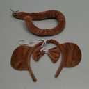 Monkey Ears and Tail Set, Monkey Costume Headband Accessory for Adult Halloween Animal Cosplay Set