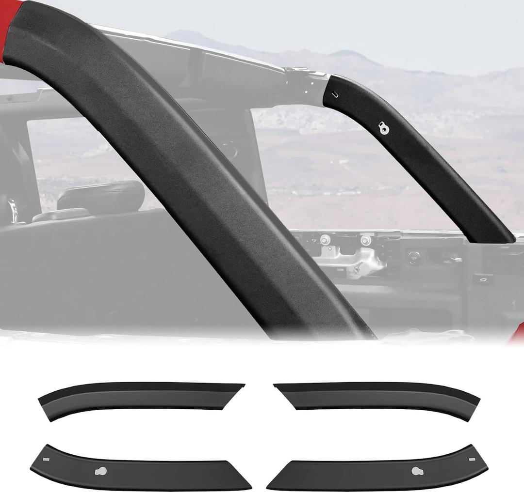 Mabett Roll Bar Cover for Ford Bronco 4 Door Accessories 2021 2022 2023 2024, Protection of The D-Pillar in All Directions from Scratches(Not for Raptor)