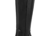 Knee High Boots for Women Round Toe Chunky Heel Tall Boots Back Zipper, Size 8.5