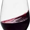 Munfix Disposable Plastic Wine Glasses, Stemless 12 oz Clear Shatterproof Cups, BPA-Free, 48 Pack