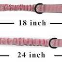 Short Dog Training Control Leash 18 Inch 1 Inch Wide Heavy Duty Elastic Traffic Bungee Leash with Padded Handle Suitable for Medium and Large Dogs(Pink)