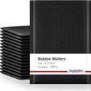 Fuxury Bubble Mailers 6x10" 100 Pack Black Padded Envelopes Usable Size 6x9" Thick Mailing Envelopes Bubble Opaque Padded Mailers Shipping Bags for Mailing Jewelry Makeup Small Business#0 (610" 100PC, Black)