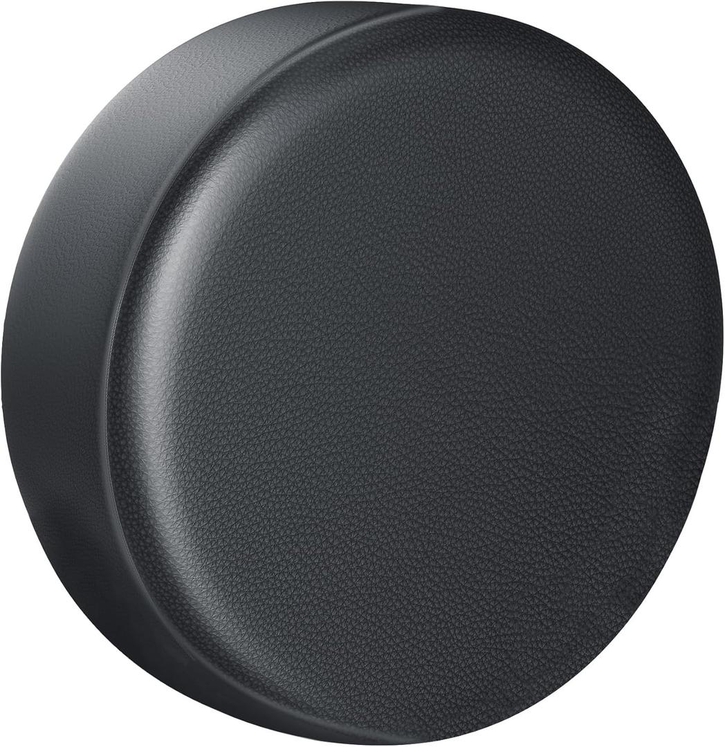 Amooca Spare Tire Cover Thickening PVC Leather Automotive Wheel Cover Universal Fit for SUV Truck Camper Trailer RV JP FJ Waterproof Sun Rain Snow Tire Protector Black 23-24 inch