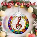 3 x Musical Ornament, Stained Glass Christmas Decorations, Christmas Ornaments for Tree, Holiday Ornament, Gifts for Musical Lovers, Holiday Party Gifts, Gift Ideas & Xmas Gift